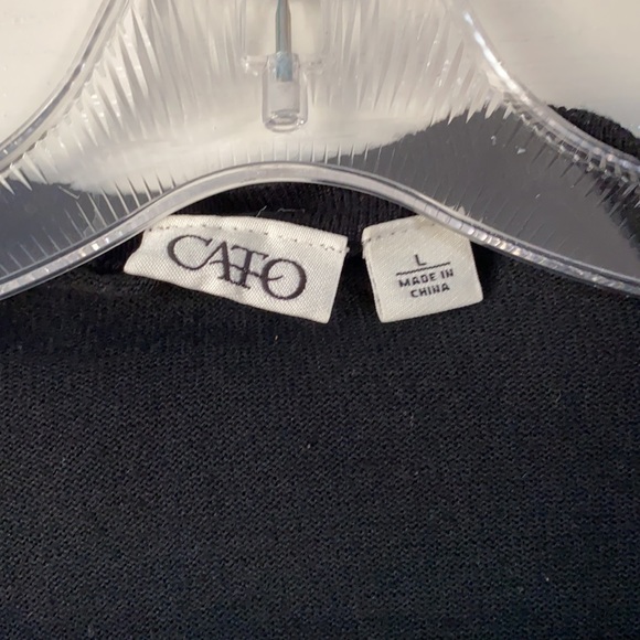 CATO Black Cardigan Sweater with Jewel/Stone Buttons - Picture 3 of 4